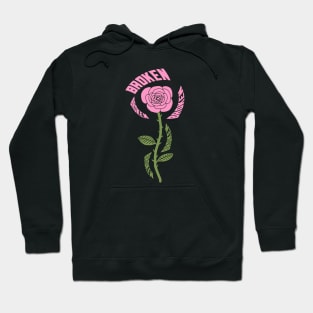 Broken Rose (Pink) Hoodie